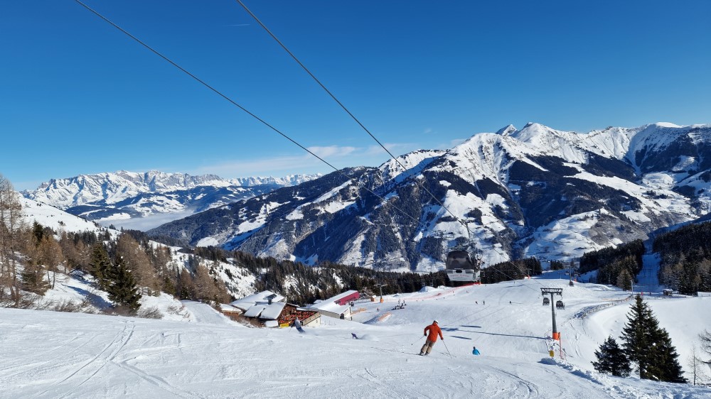 Het skigebied van Rauris.